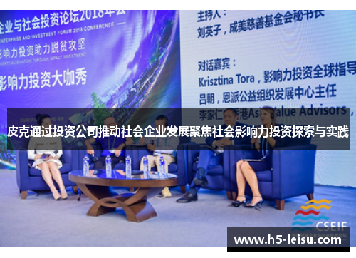 皮克通过投资公司推动社会企业发展聚焦社会影响力投资探索与实践